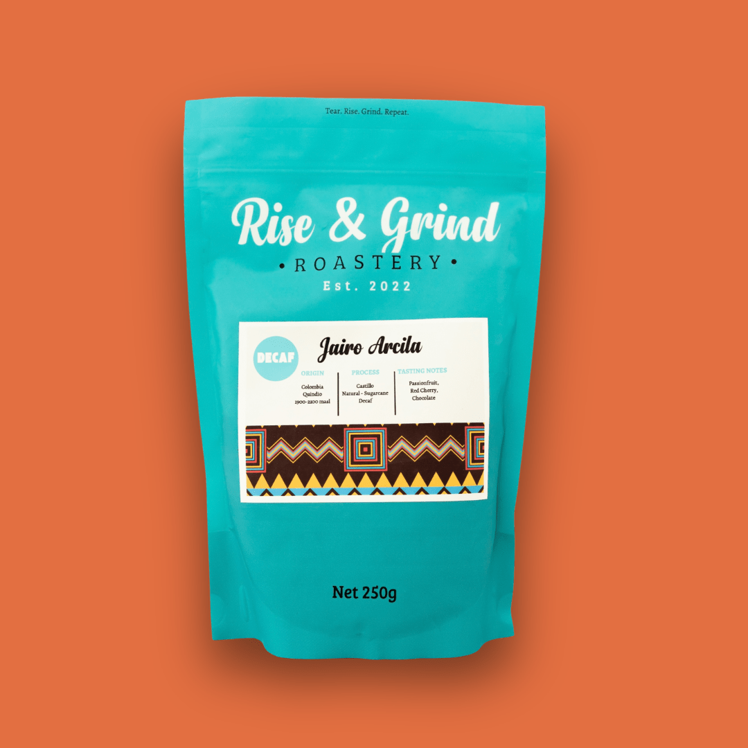 Jairo Arcila – EA Sugarcane Decaf - Rise & Grind Roastery - 250g - Wholebean -