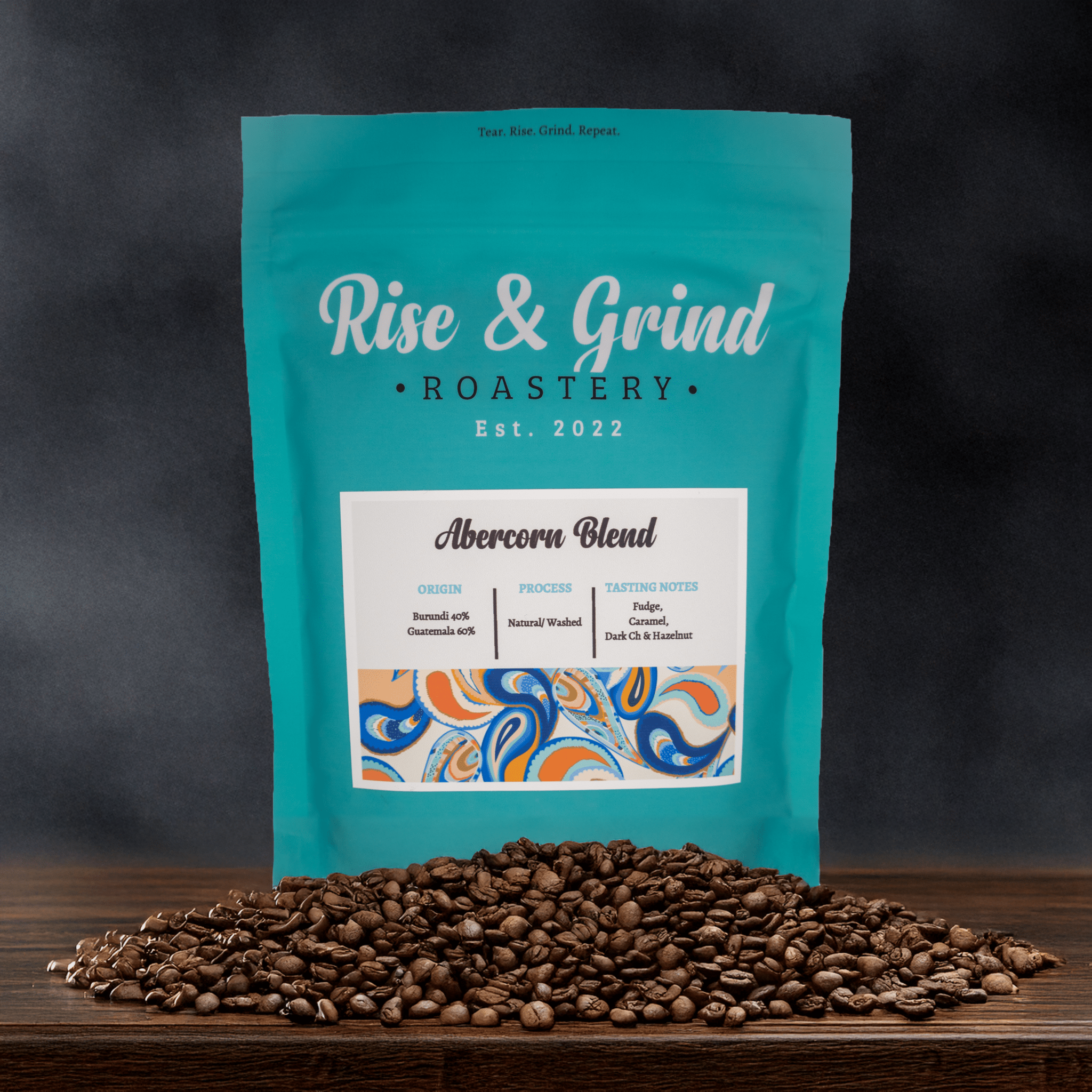 Abercorn Blend - A blend of Burundi & Guatemalan Coffee. - Rise & Grind Roastery - 250g - Whole Bean - 