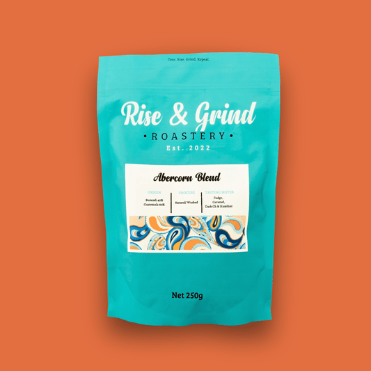 Abercorn Blend - A blend of Burundi & Guatemalan Coffee. - Rise & Grind Roastery - 250g - Whole Bean - 