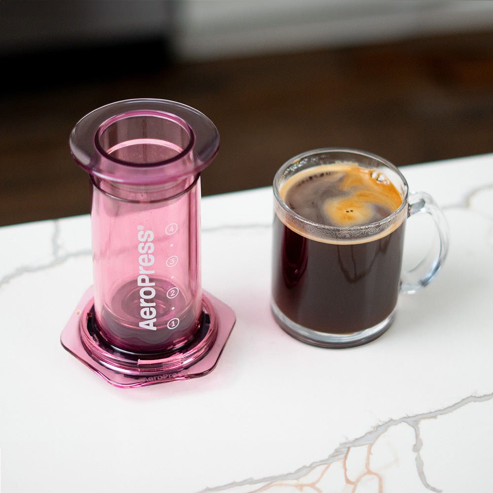 AeroPress Clear Coffee Maker (Pink) - Rise & Grind Roastery - 