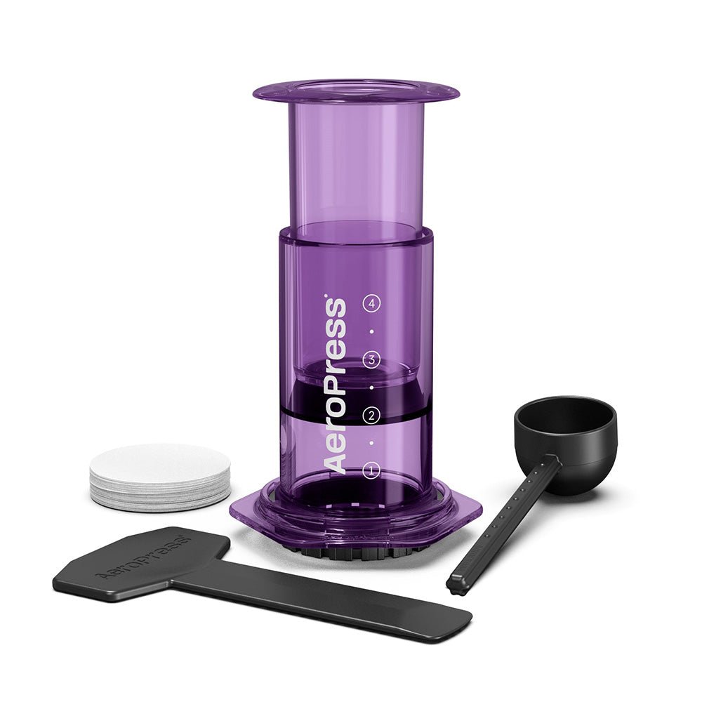 AeroPress Clear Coffee Maker (Purple) - Rise & Grind Roastery - 