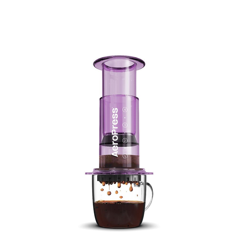AeroPress Clear Coffee Maker (Purple) - Rise & Grind Roastery - 