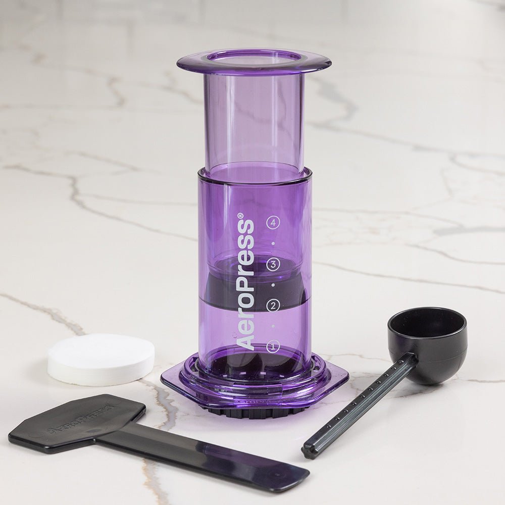 AeroPress Clear Coffee Maker (Purple) - Rise & Grind Roastery - 