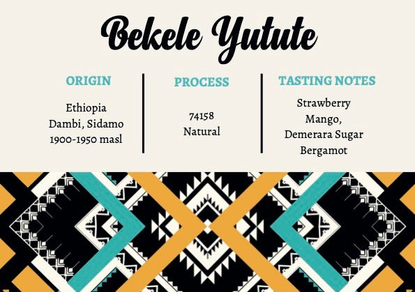 Bekele Yutute – Ethiopia COE 4 - Rise & Grind Roastery - 250g - Whole Bean - 