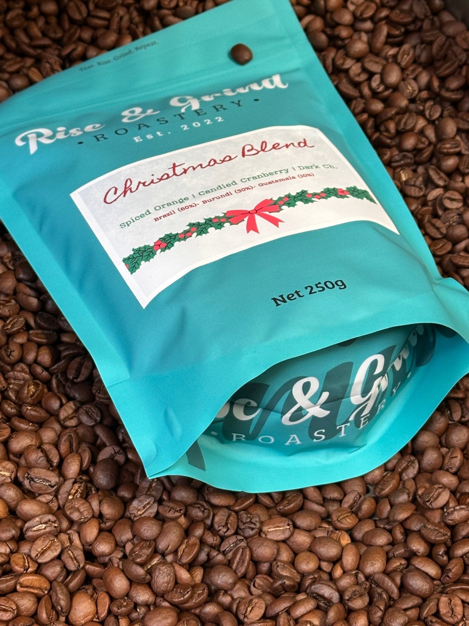 Festive Coffee Blend - Rise & Grind Roastery - 250g - Whole Bean - 