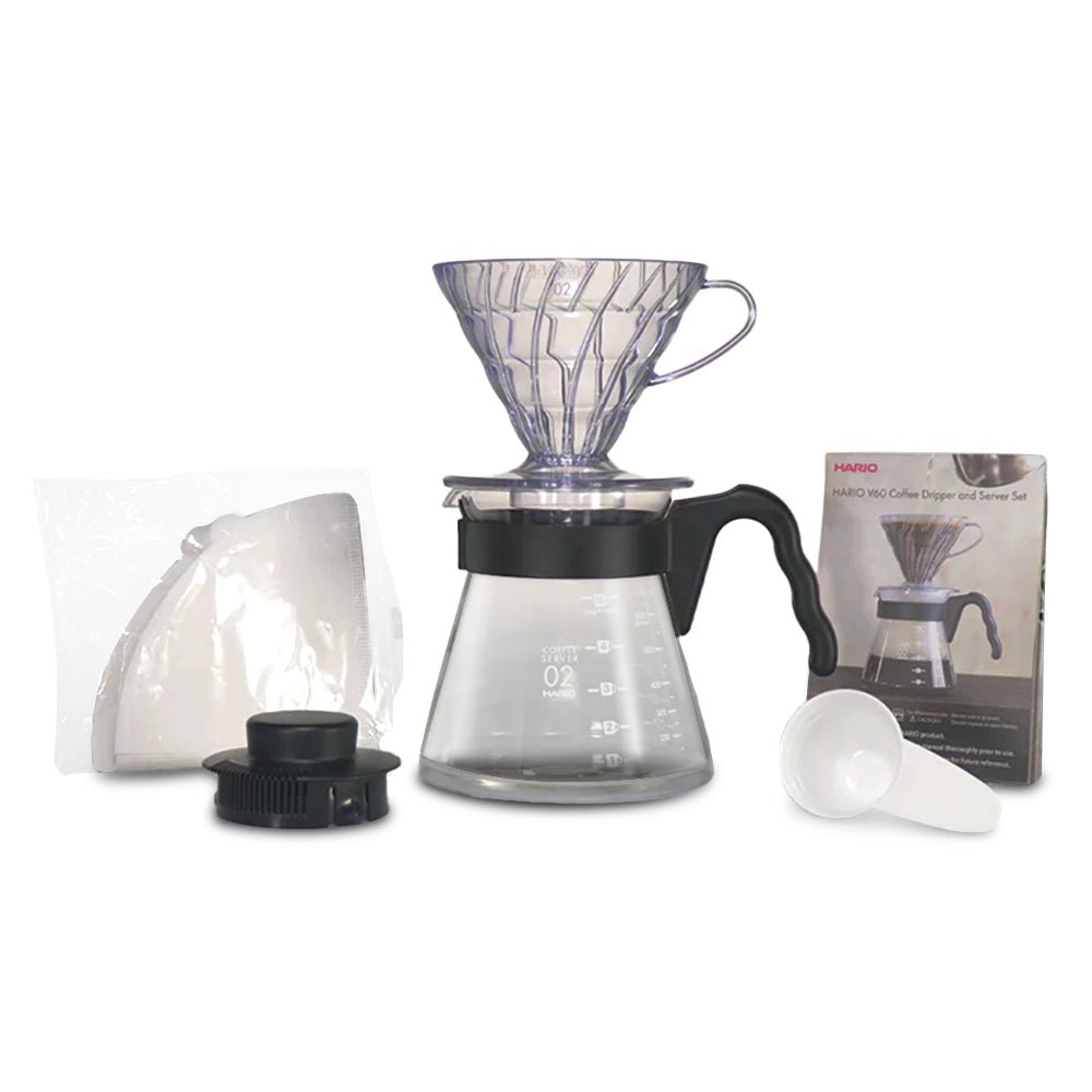 Hario V60 Coffee Dripper and Server Set (Size 02) - Rise & Grind Roastery - 