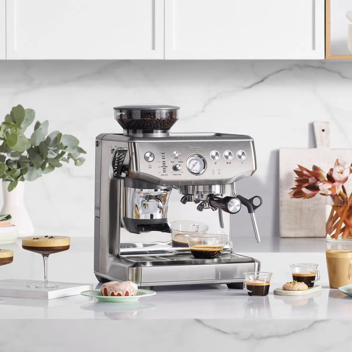 Sage Barista Express Impress Espresso Machine (Stainless Steel) - Rise & Grind Roastery - 