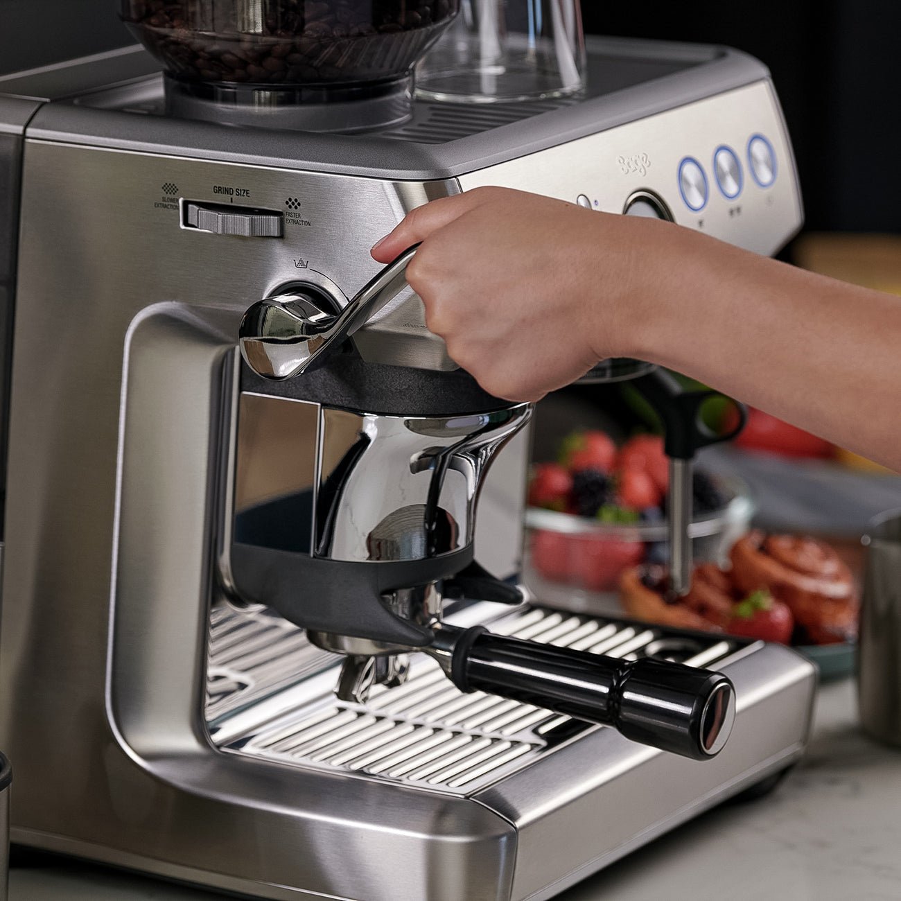 Sage Barista Express Impress Espresso Machine (Stainless Steel) - Rise & Grind Roastery - 