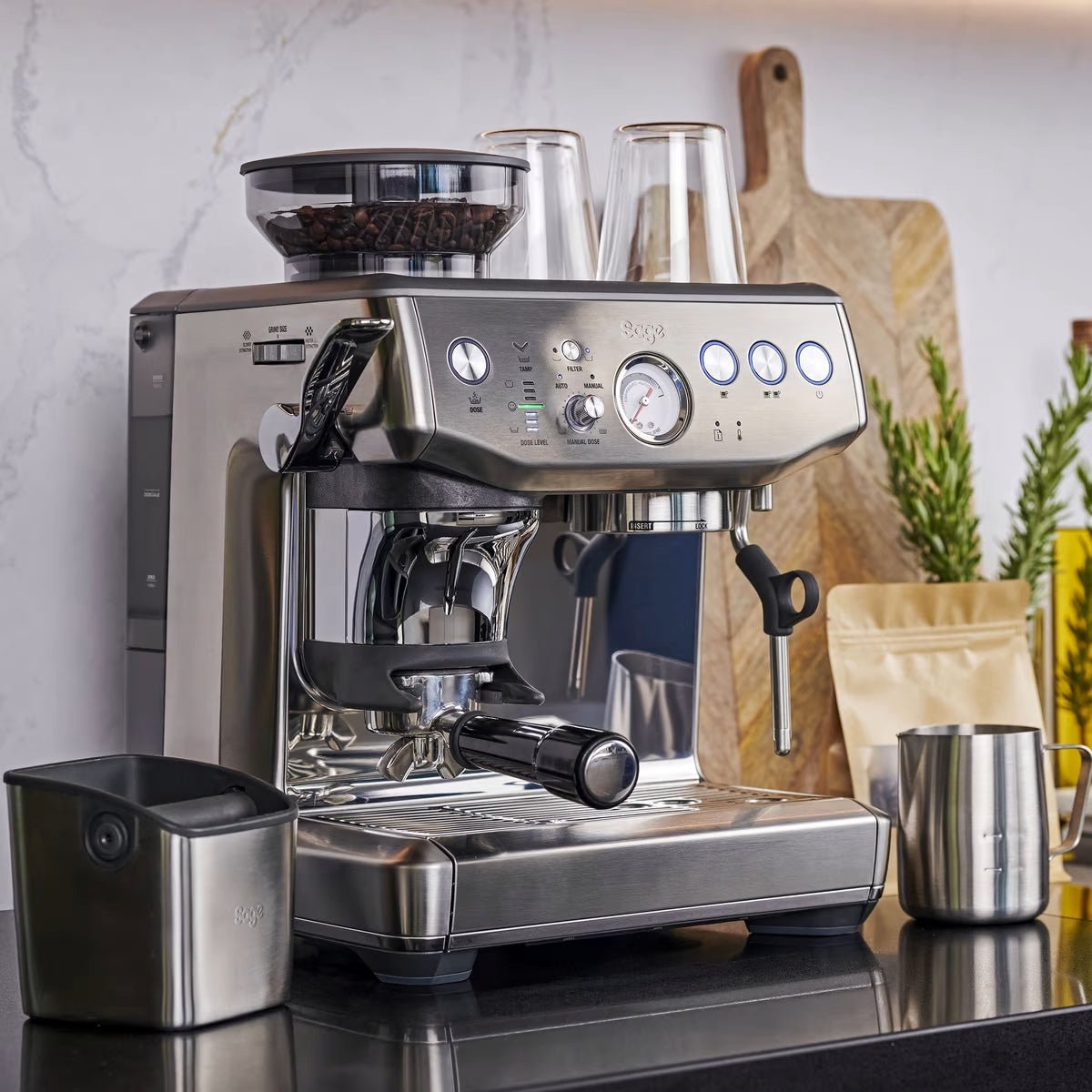 Sage Barista Express Impress Espresso Machine (Stainless Steel) - Rise & Grind Roastery - 