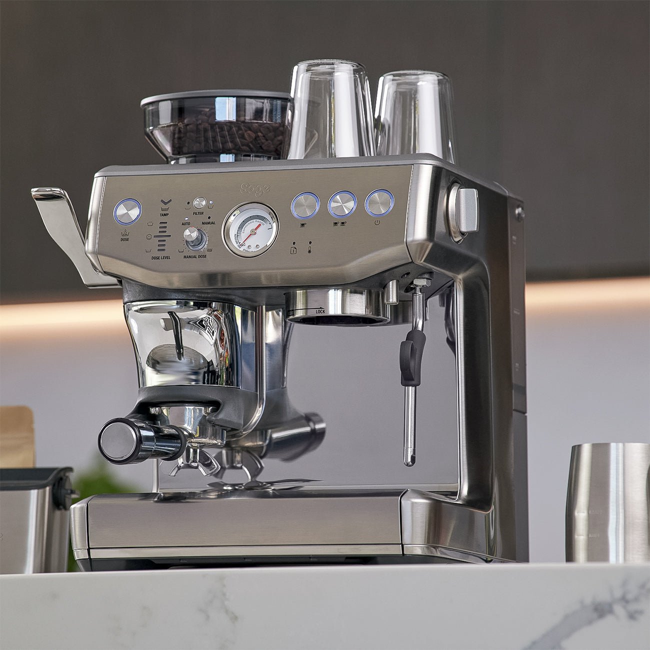 Sage Barista Express Impress Espresso Machine (Stainless Steel) - Rise & Grind Roastery - 