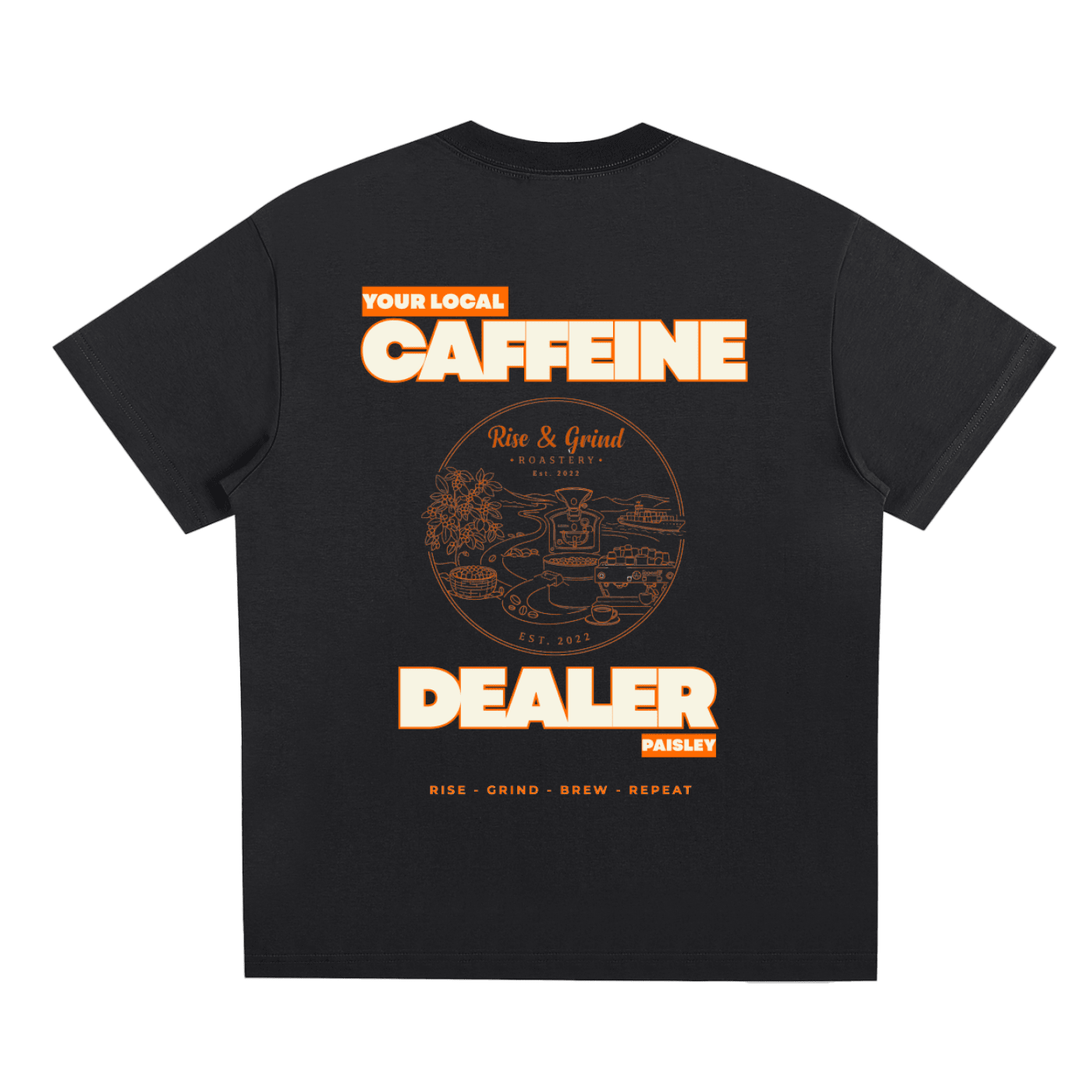 Sorona Quick - Dry Cooling T-Shirt - Rise & Grind Roastery - Black - S - 