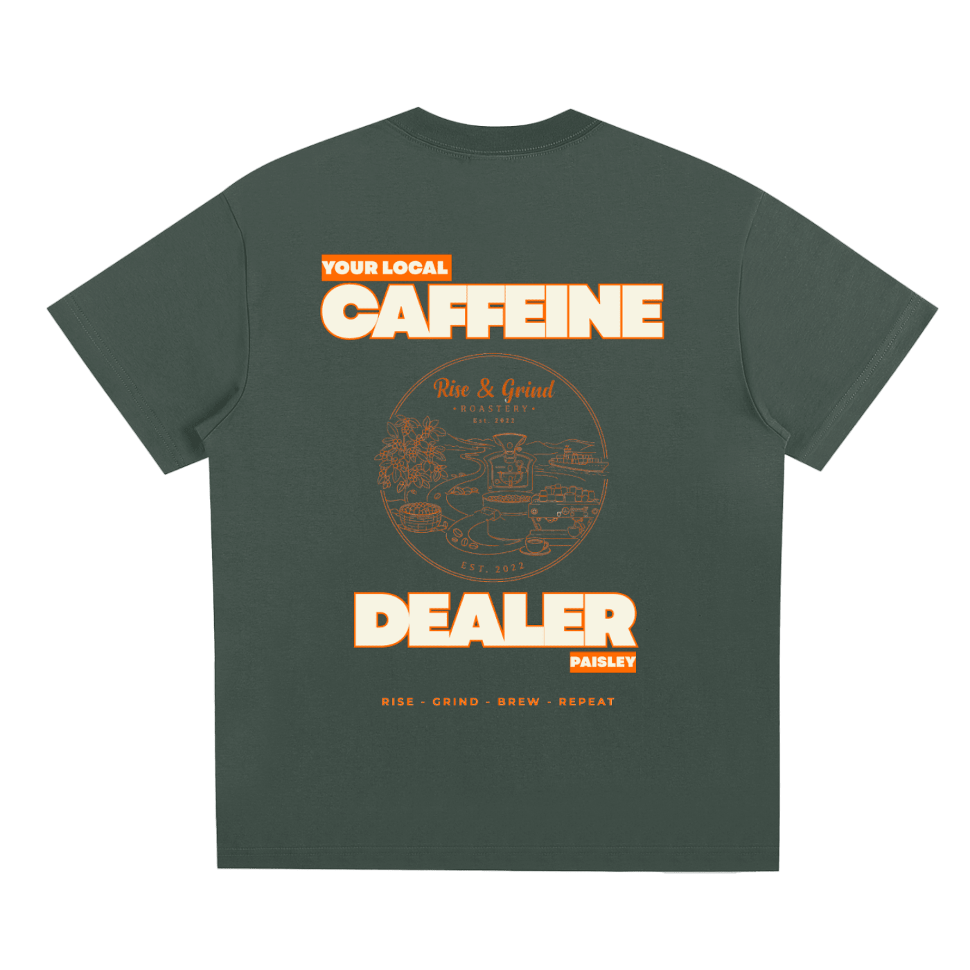 Sorona Quick - Dry Cooling T-Shirt - Rise & Grind Roastery - Green - S - 